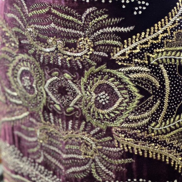 NAEEM KHAN Pre Fall 2010 Beaded Velvet Cocktail Dress - Picture 6 of 13